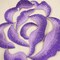 2 Violet Purple Embroidered Flower Patches Iron On Applique for Clothing